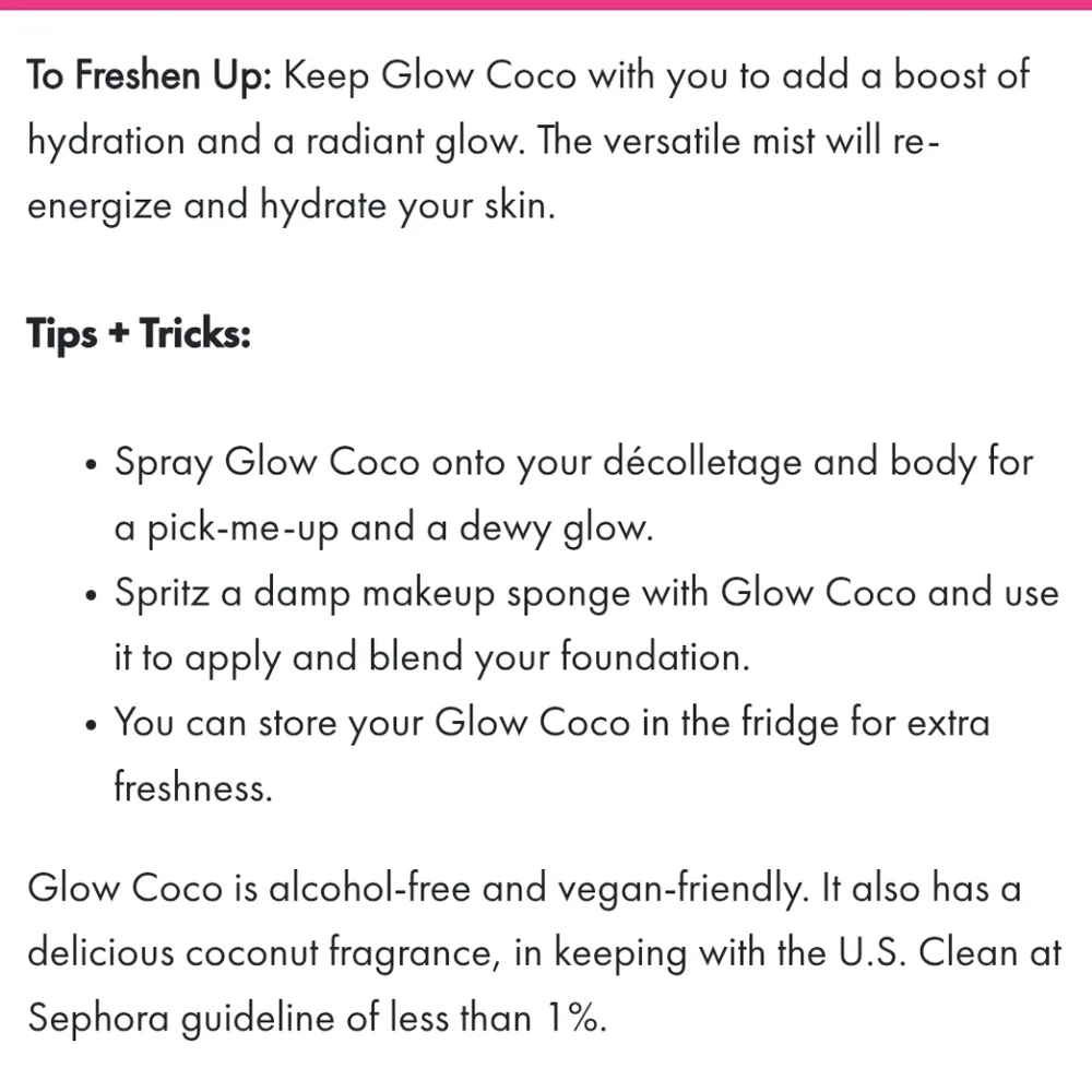 HUDA BEAUTY -- GLOW COCO Hydrating Mist